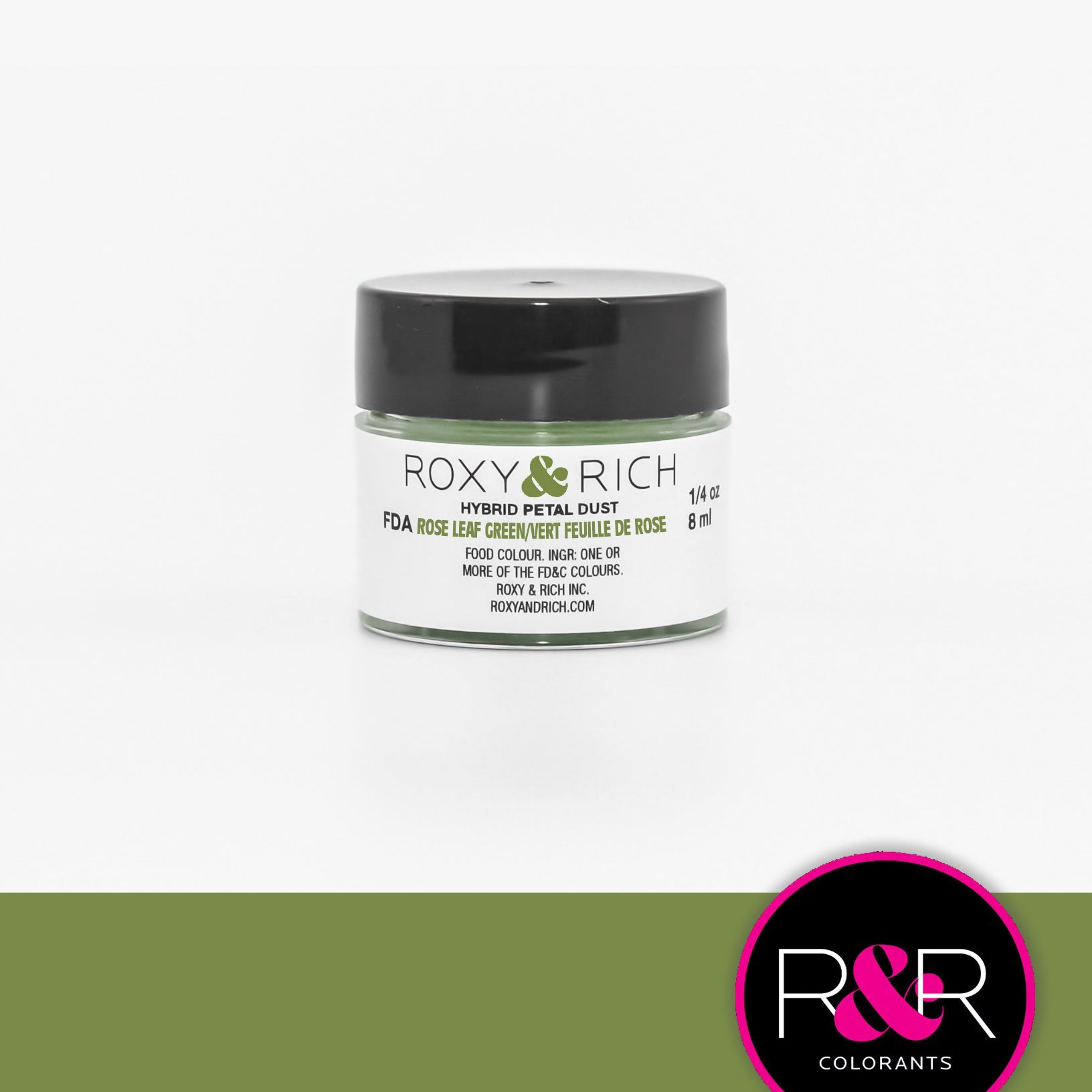 Roxy & Rich Hybrid Petal Dust Rose Leaf Green (# T2-027) - 1/4 OZ - Papagino Foods Inc.