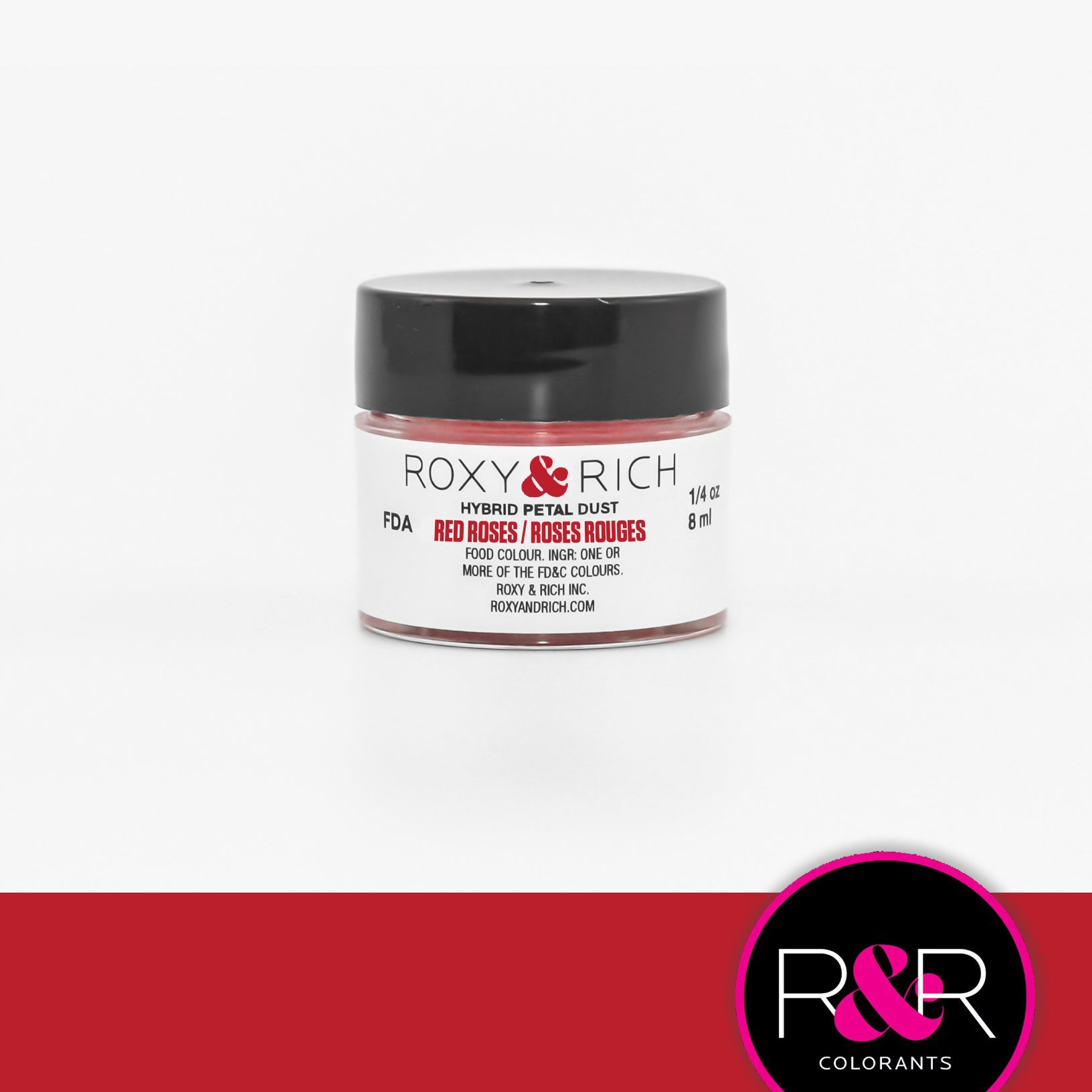 Roxy & Rich Hybrid Petal Dust Red Rose (# T2-067) - 1/4 OZ - Papagino Foods Inc.