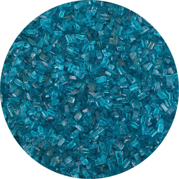 Teal Sugar Crystals, 4 oz. Product #7500-78504T - Papagino Foods Inc.