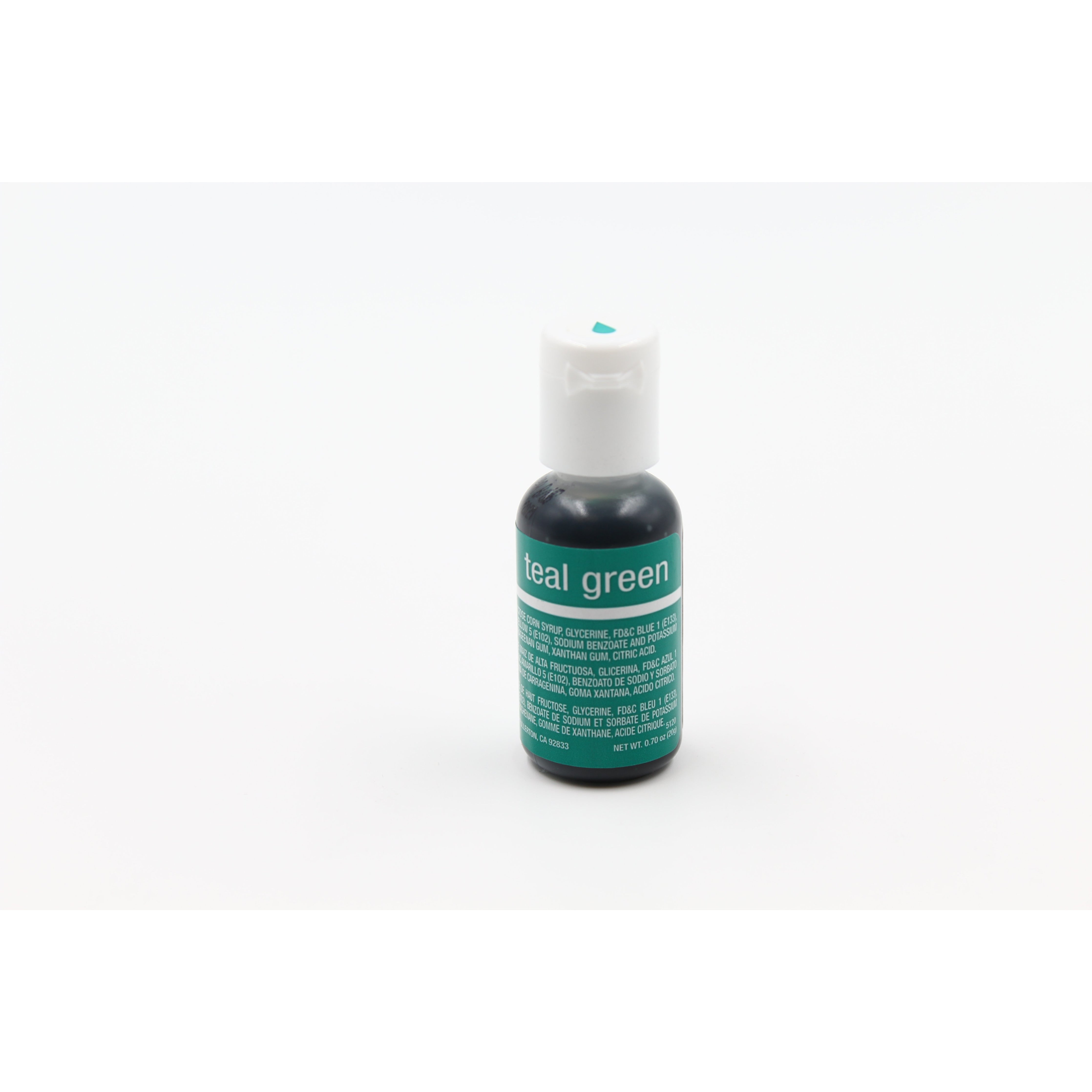 Chefmaster Teal Green Liqua-Gel Food Coloring (# 5120) 0.70 OZ - Papagino Foods Inc.