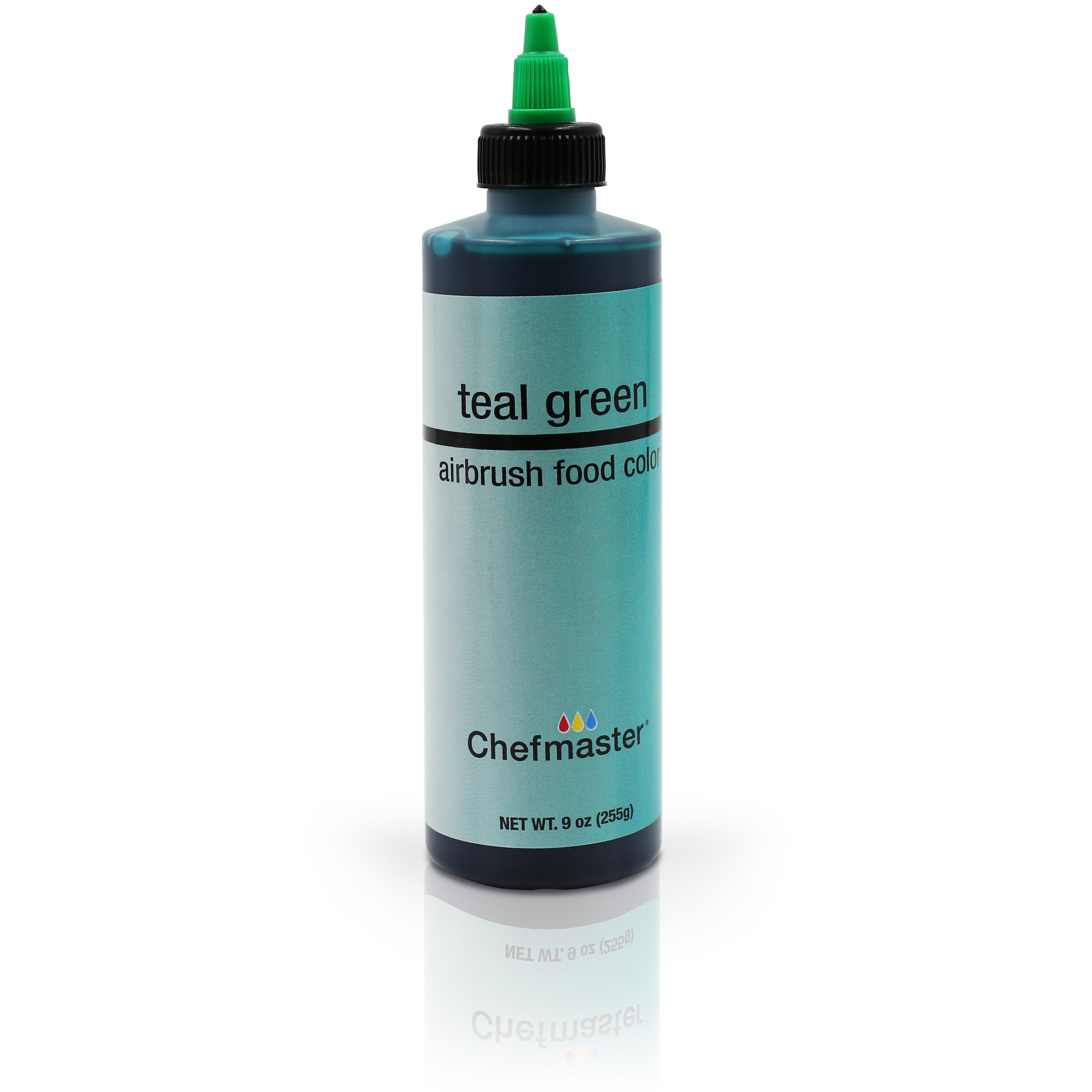 Chefmaster Teal Green Airbrush Food Coloring (# 3182) 9.0 OZ - Papagino Foods Inc.