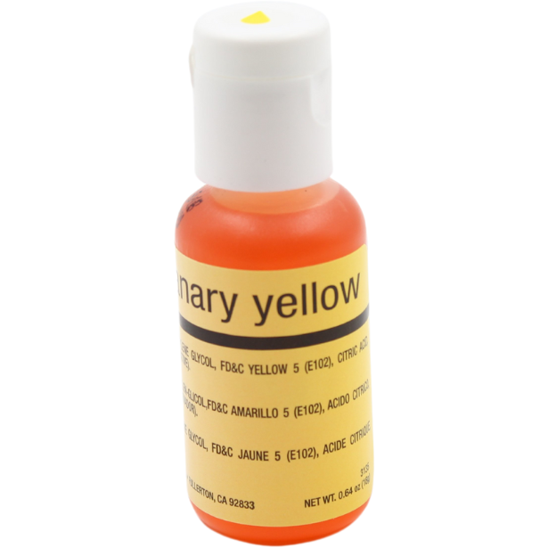 Chefmaster Canary Yellow Airbrush Food Coloring (# 3135) 0.64 OZ - Papagino Foods Inc.