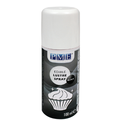 PME Lustre Edible Spray - Black ( 100ml - 3.38 OZ) #LS698 - Papagino Foods Inc.