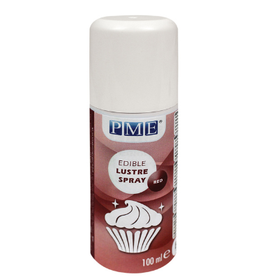 PME Lustre Edible Spray - Red ( 100ml - 3.38 OZ) #LS690 - Papagino Foods Inc.