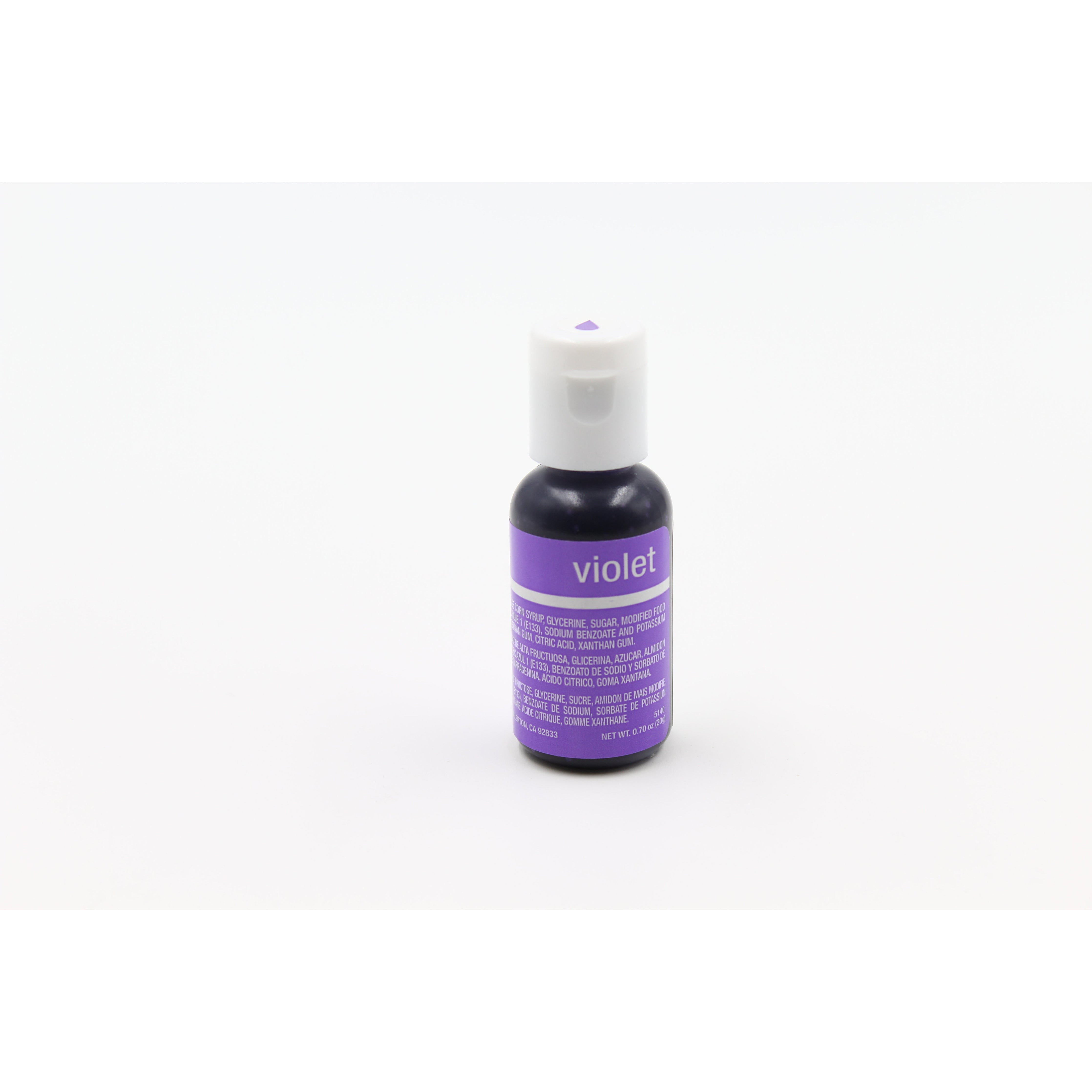 Chefmaster Violet Liqua-Gel Food Coloring (# 5140) 0.70 OZ - Papagino Foods Inc.
