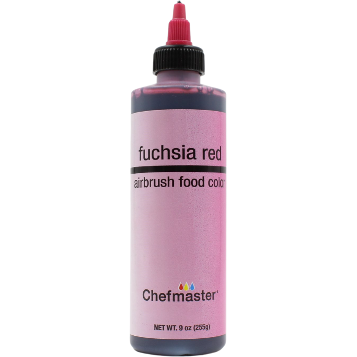 Chefmaster Fuchsia Red Airbrush Food Coloring (# 3193) 9.0 OZ - Papagino Foods Inc.