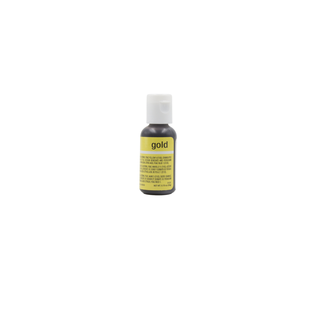 Chefmaster Gold Liqua-Gel Food Coloring (# 5123) 0.70 OZ - Papagino Foods Inc.