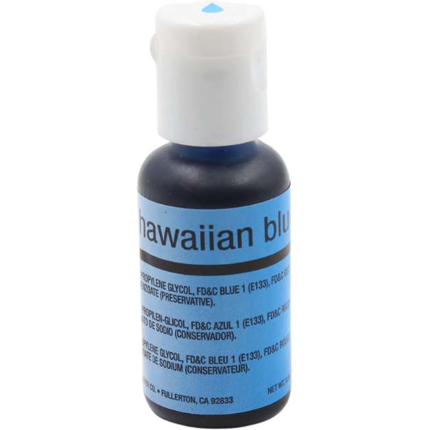 Chefmaster Hawaiian Blue Airbrush Food Coloring (# 3111) 0.64 OZ - Papagino Foods Inc.