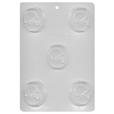 FOOTBALL HELMET ROUND SANDWICH COOKIE CHOCOLATE MOLD Product #90-16604 - Papagino Foods Inc.