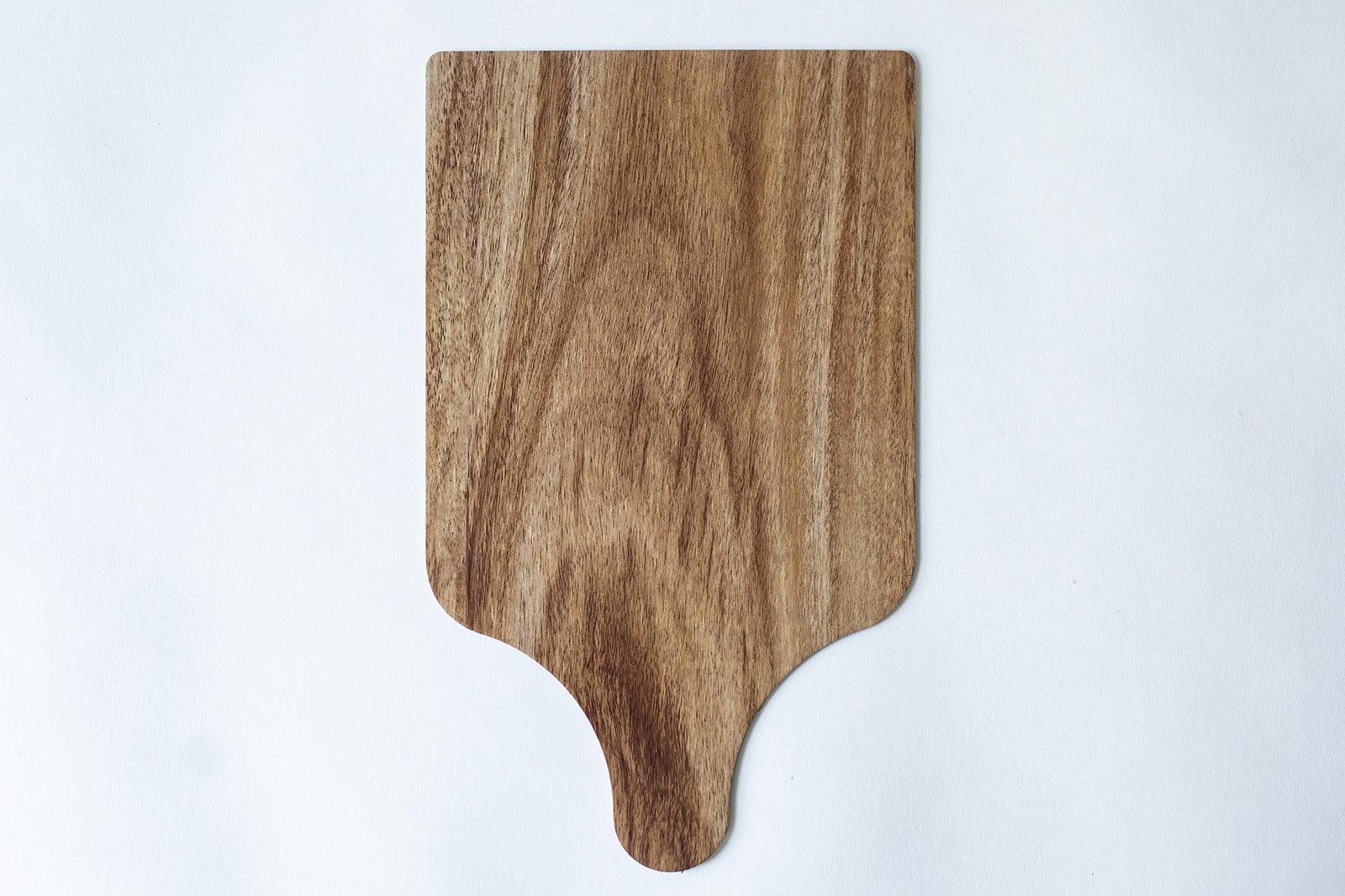 7 1/8 x 11 7/8 x .080 Brown/Wood/Marble Printed Cheese-board style Pastry display with handle - - Papagino Foods Inc.