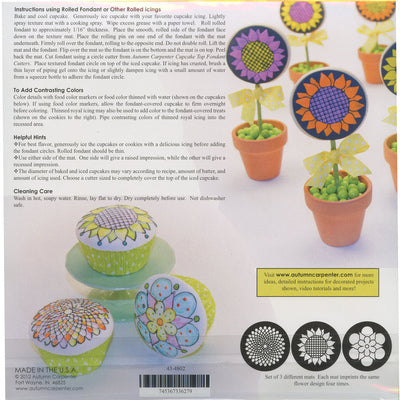 Whimsy Blooms Cupcake / Cookie Texture Tops #43-4802 - Papagino Foods Inc.