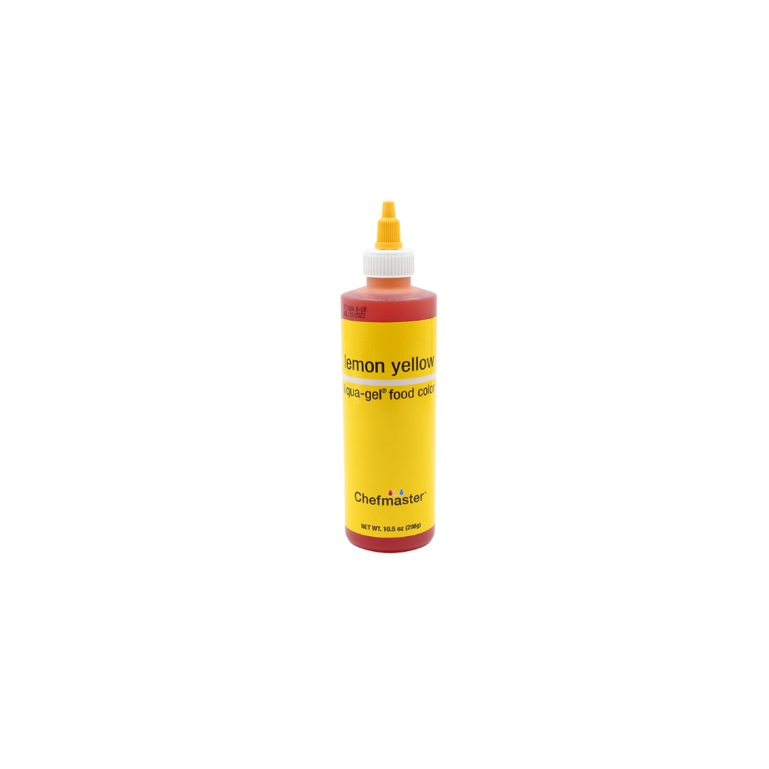 Chefmaster Lemon Yellow Liqua-Gel Food Coloring (# 5490) 10.5 OZ - Papagino Foods Inc.