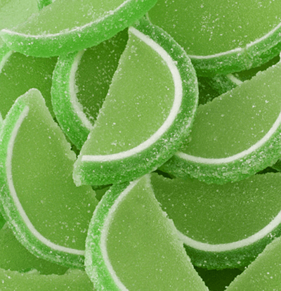 Mini Lime Jelly Slices -5 lb - Papagino Foods Inc.