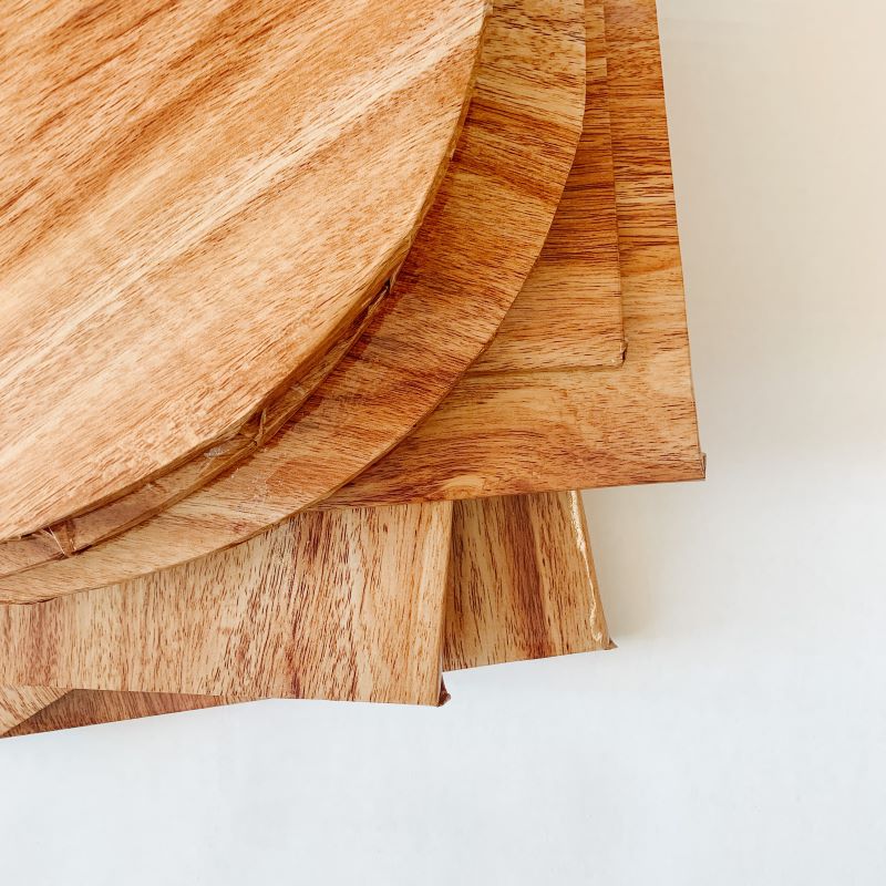 12" Round Wood Grain Cake Drum / Board Embossed 1/2" - Papagino Foods Inc.