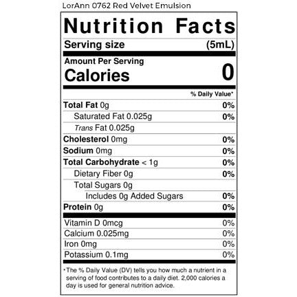 LorAnn Oils Red Velvet Bakery Emulsion - 16 OZ #0762-1000 - Papagino Foods Inc.