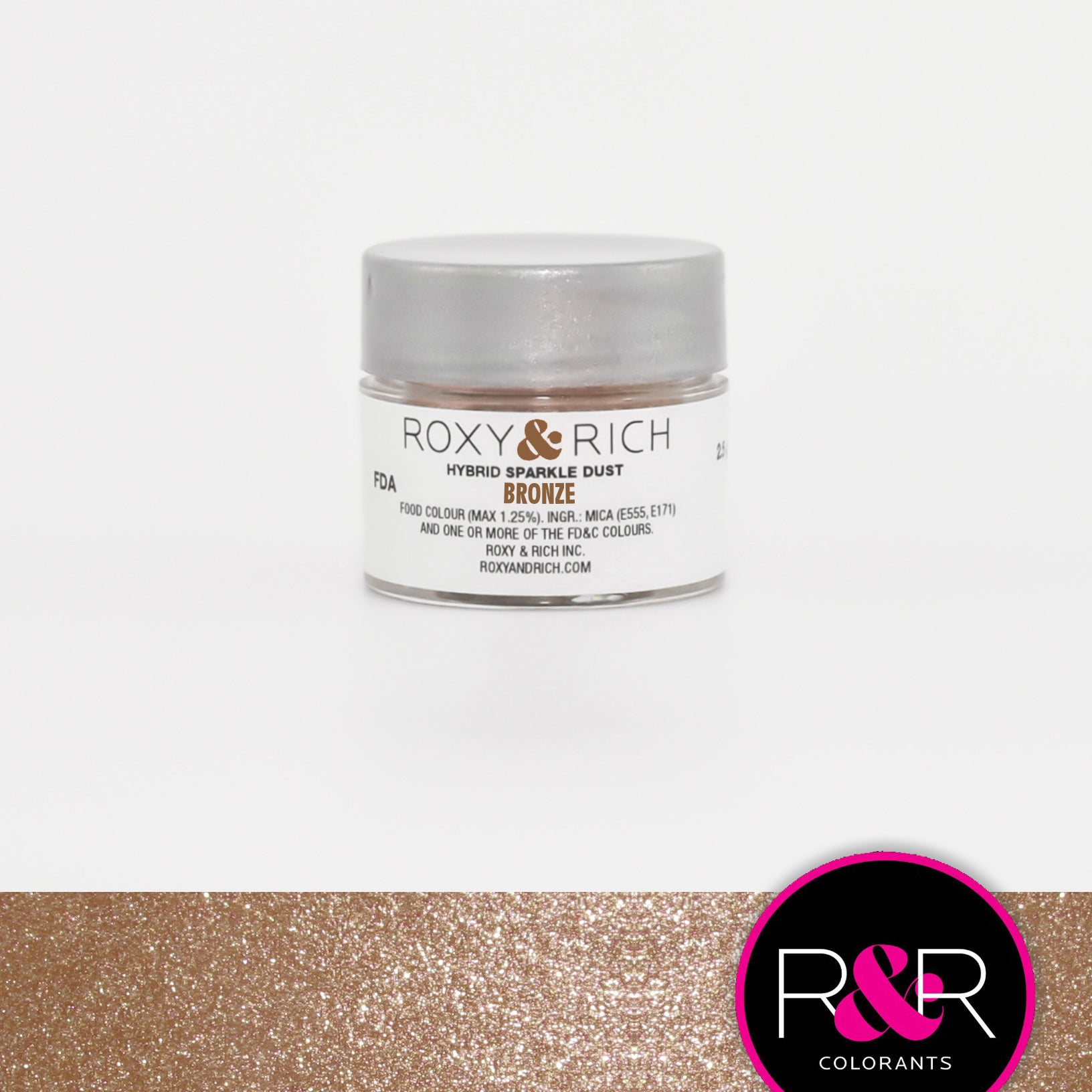 Roxy & Rich Hybrid Sparkle Dust Bronze (#S2-010) - 2.5 gm - Papagino Foods Inc.
