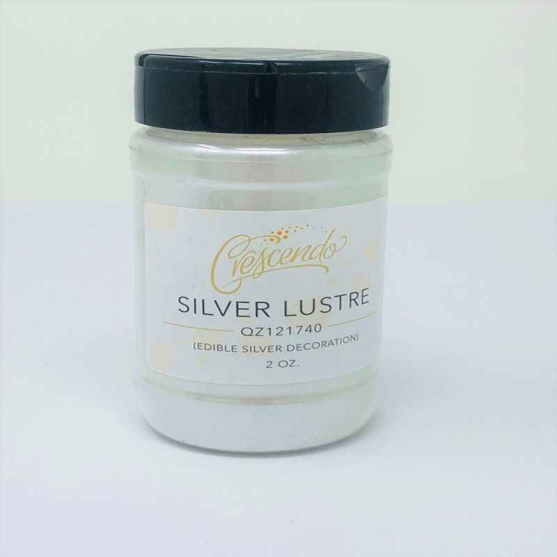 Crescendo Silver Lustre Powder, Edible 2 oz
