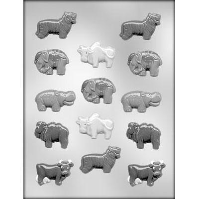 ANIMAL ASSORTMENT CHOCOLATE MOLD Product #90-11185 - Papagino Foods Inc.
