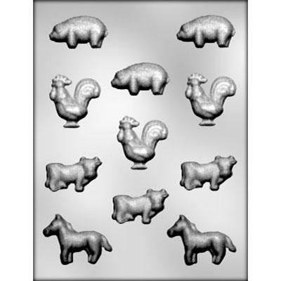 ANIMAL ASSORTMENT CHOCOLATE MOLD Product #90-11210 - Papagino Foods Inc.