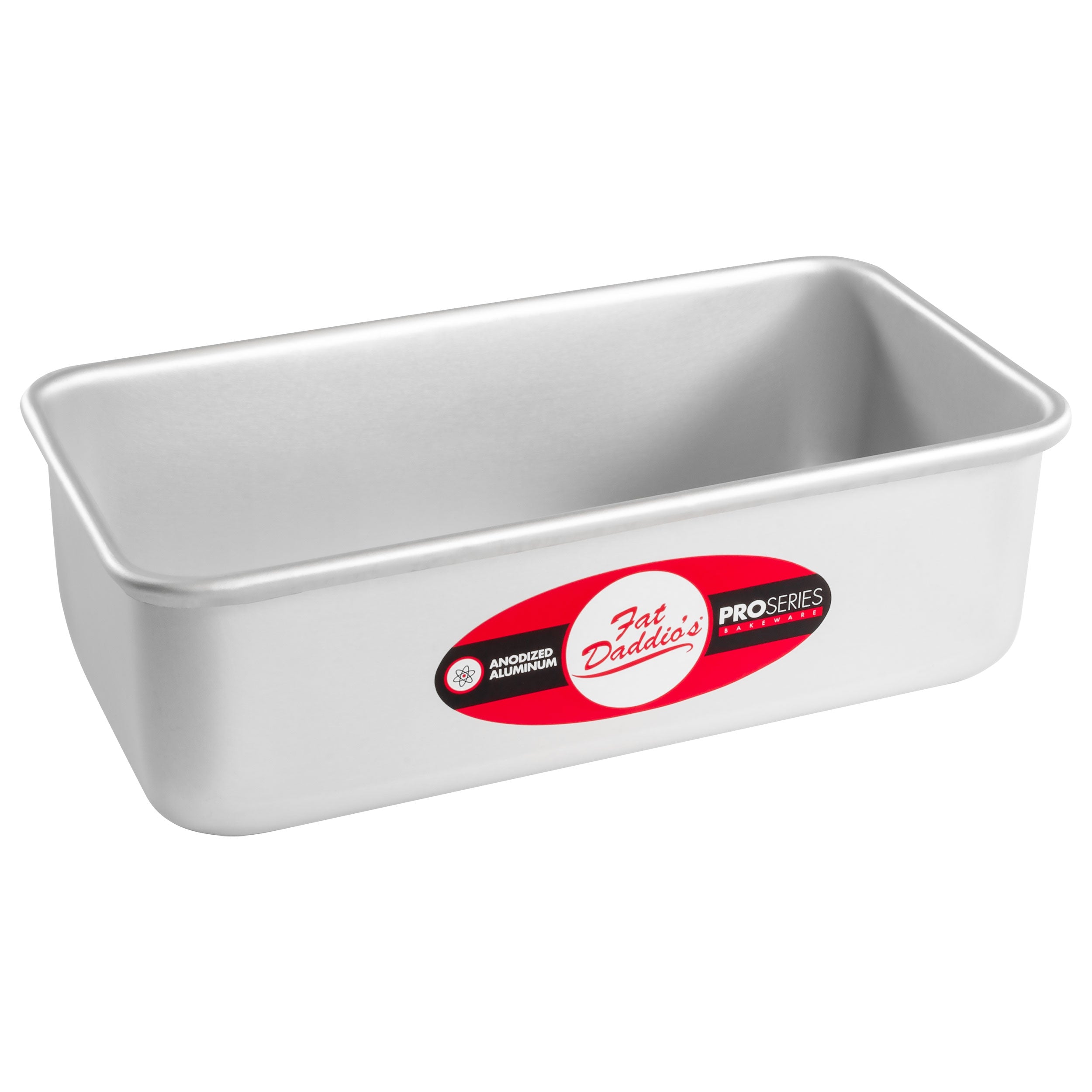 Fat Daddio Anodized Aluminum, Bread Pan Oblong, 7 3/4 in x 3 3/4 in x2 3/4 in (BP-5642) - Papagino Foods Inc.