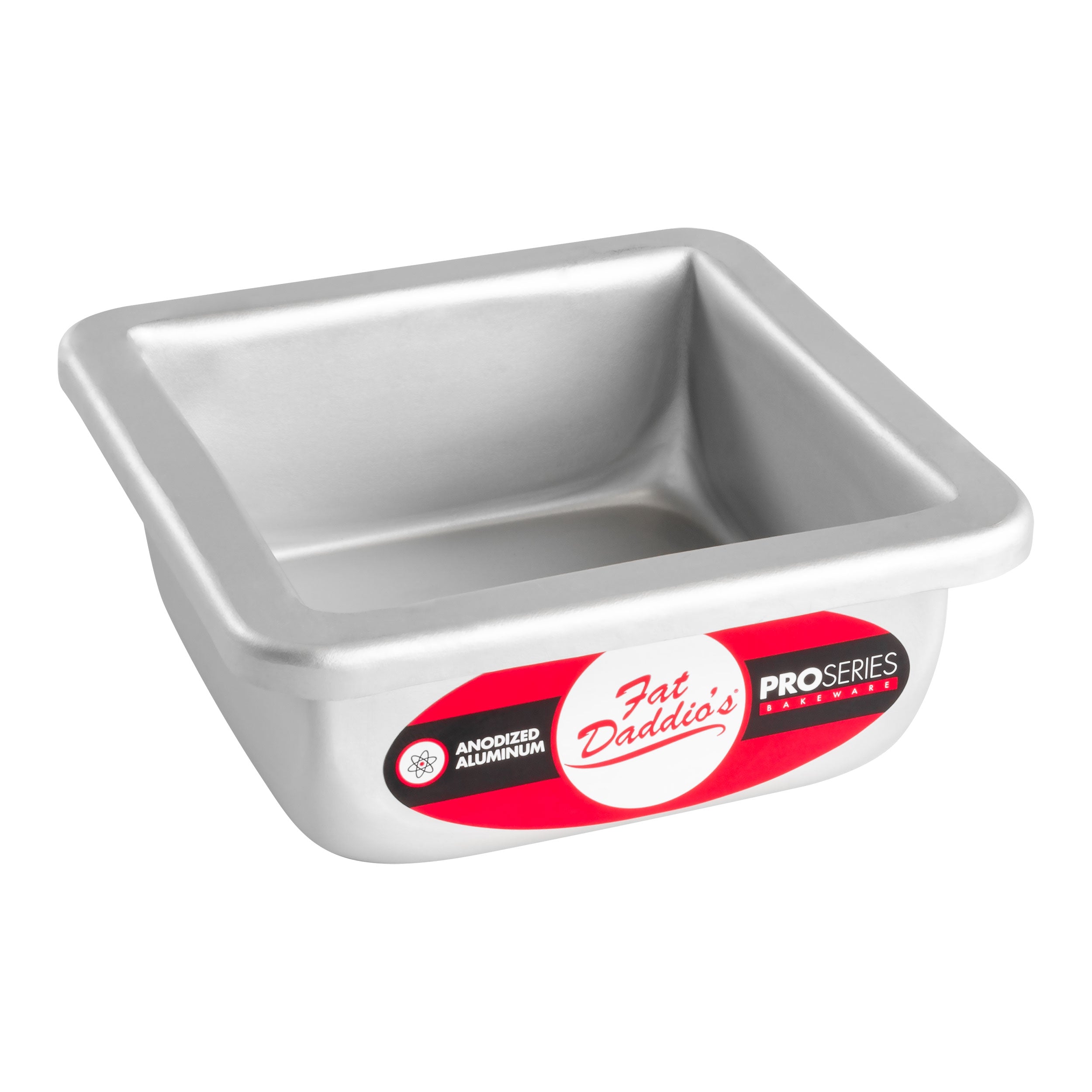 Fat Daddio, Anodized Aluminum, Square Pan, 4 in x 4 in x 2 in (PSQ-442) - Papagino Foods Inc.
