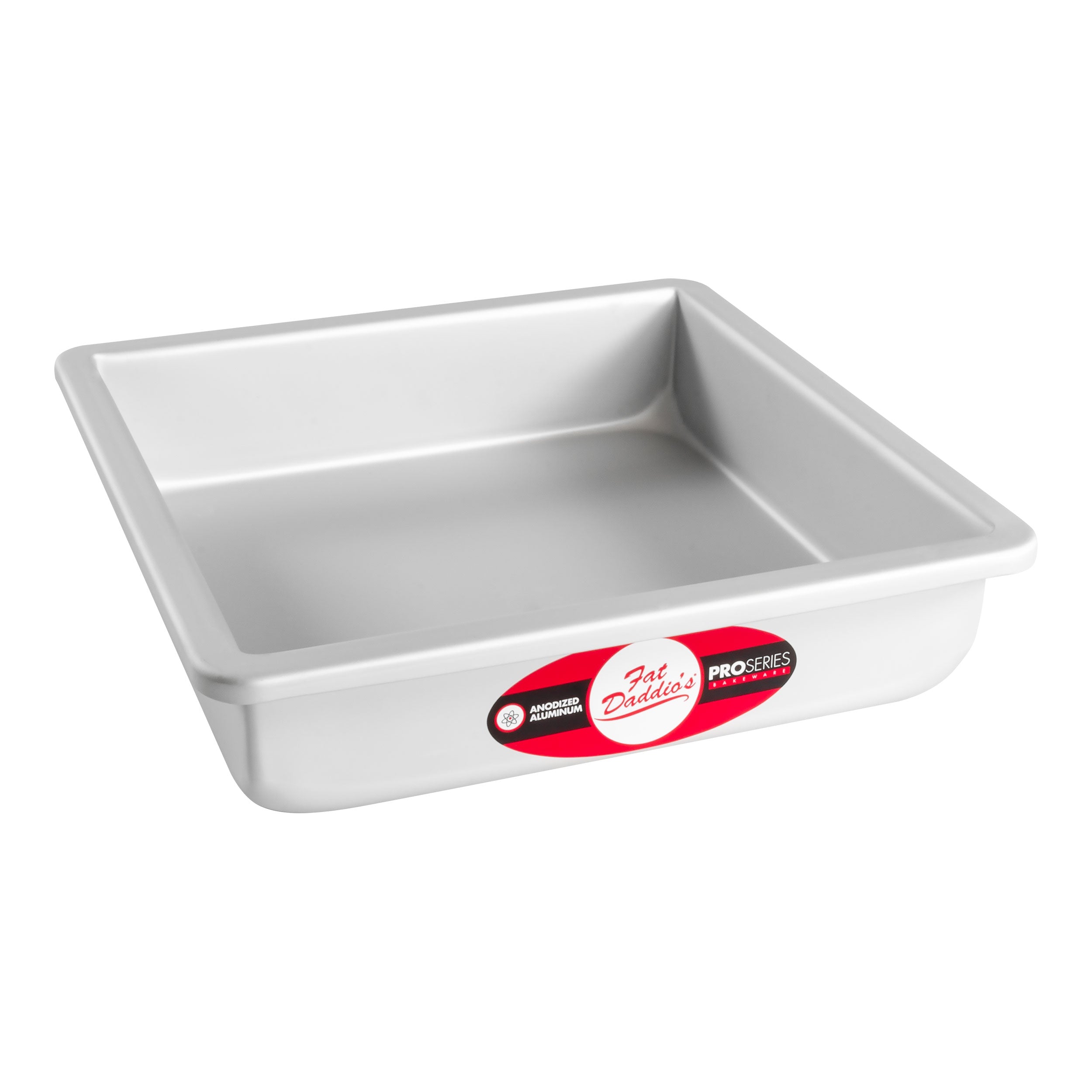 Fat Daddio, Anodized Aluminum, Square Pan, 8 in x 8 in x 2 in (PSQ-882) - Papagino Foods Inc.