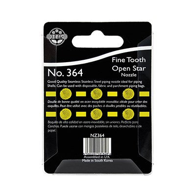 JEM Nozzle - Fine Tooth Open Star #364 #NZ364 - Papagino Foods Inc.