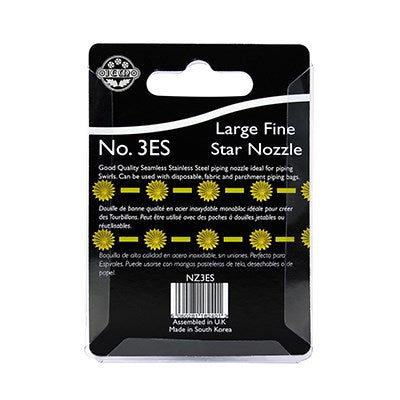 JEM Nozzle - Large Fine Star Savoy #3ES #NZ3ES - Papagino Foods Inc.