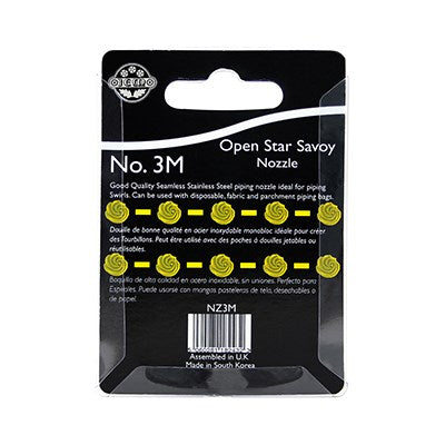 JEM Nozzle - Large Open Star Savoy #3M #NZ3M - Papagino Foods Inc.