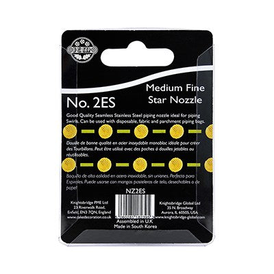 JEM Nozzle - Medium Fine Star Savoy #2ES #NZ2ES - Papagino Foods Inc.