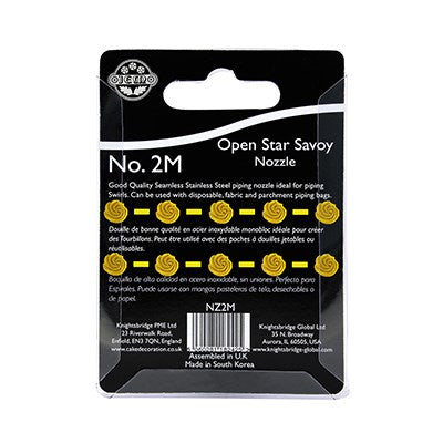 JEM Nozzle - Medium Open Star Savoy #2M #NZ2M - Papagino Foods Inc.