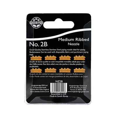 JEM Nozzle - Medium Ribbed/Plain Basket/Weave #2B #NZ2B - Papagino Foods Inc.