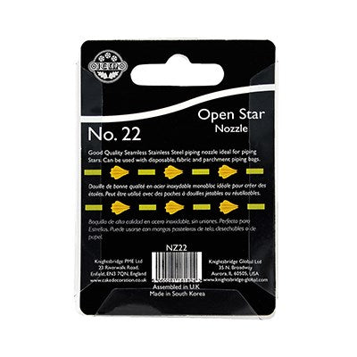 JEM Nozzle - Open Star #22 #NZ22 - Papagino Foods Inc.