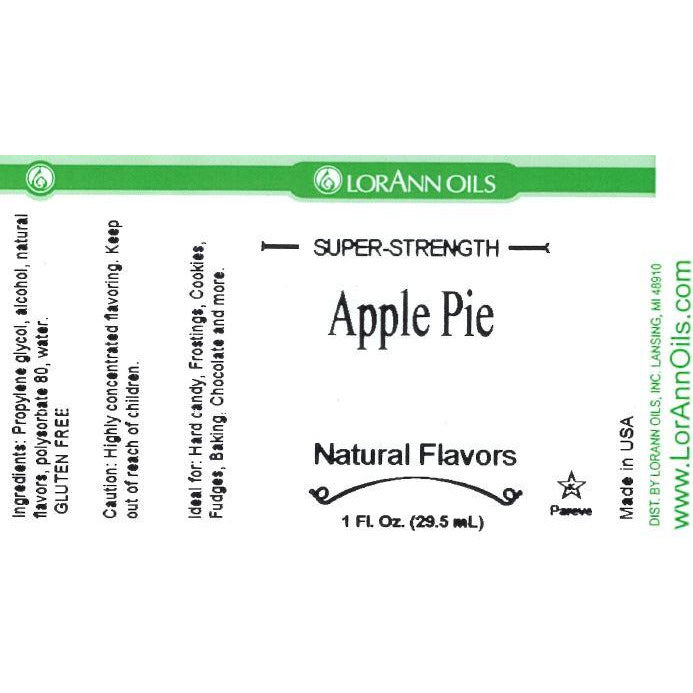 LorAnn Oils Apple Pie Flavor - 1 OZ - Papagino Foods Inc.