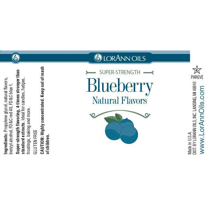 LorAnn Oils Blueberry Flavor, Natural - 1 OZ - Papagino Foods Inc.