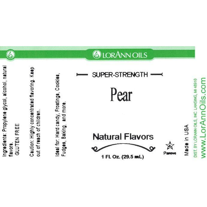 LorAnn Oils Pear Flavor, Natural - 1 OZ - Papagino Foods Inc.