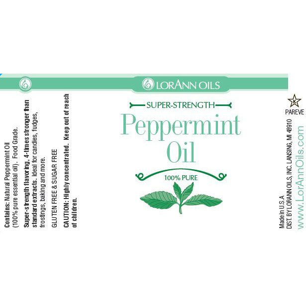LorAnn Oils Peppermint Oil, Natural - 1 OZ - Papagino Foods Inc.