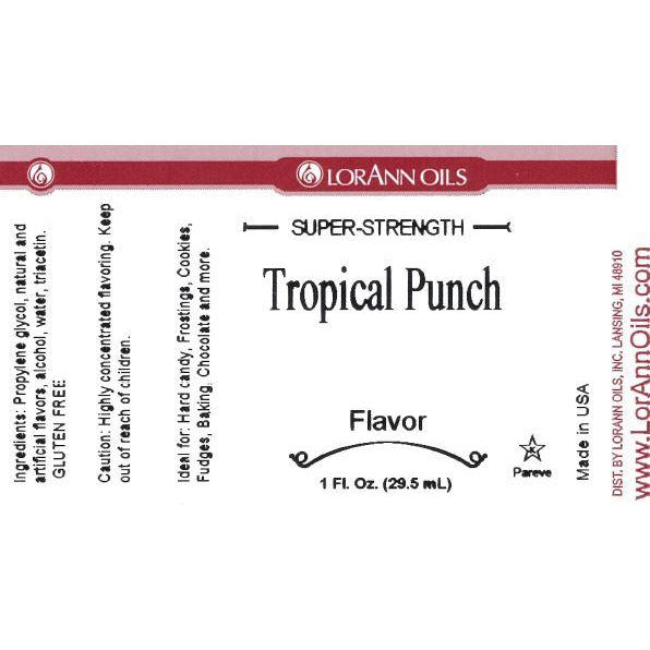 LorAnn Oils Tropical Punch Flavor - 1 OZ # 42-0500 - Papagino Foods Inc.