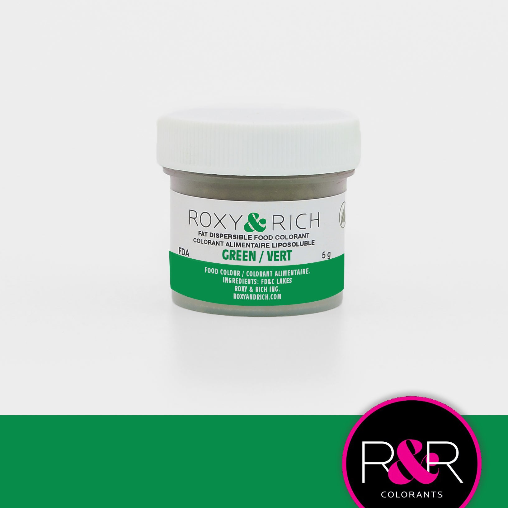 Roxy & Rich Fat Dispersible Dust Green (# P5-B07) - 5 G - Papagino Foods Inc.