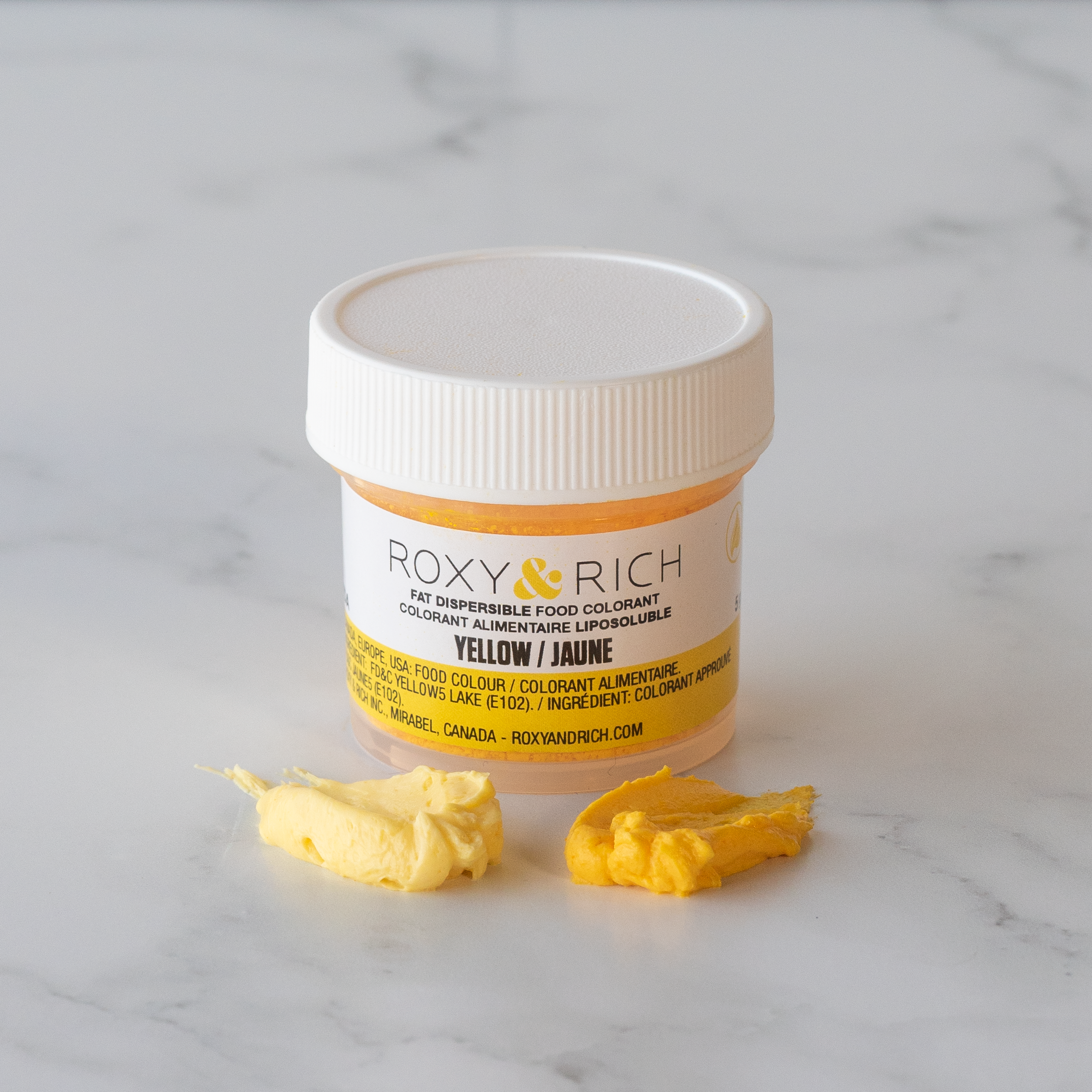 Roxy & Rich Fat Dispersible Dust Yellow (# P5-B01) - 5 G - Papagino Foods Inc.