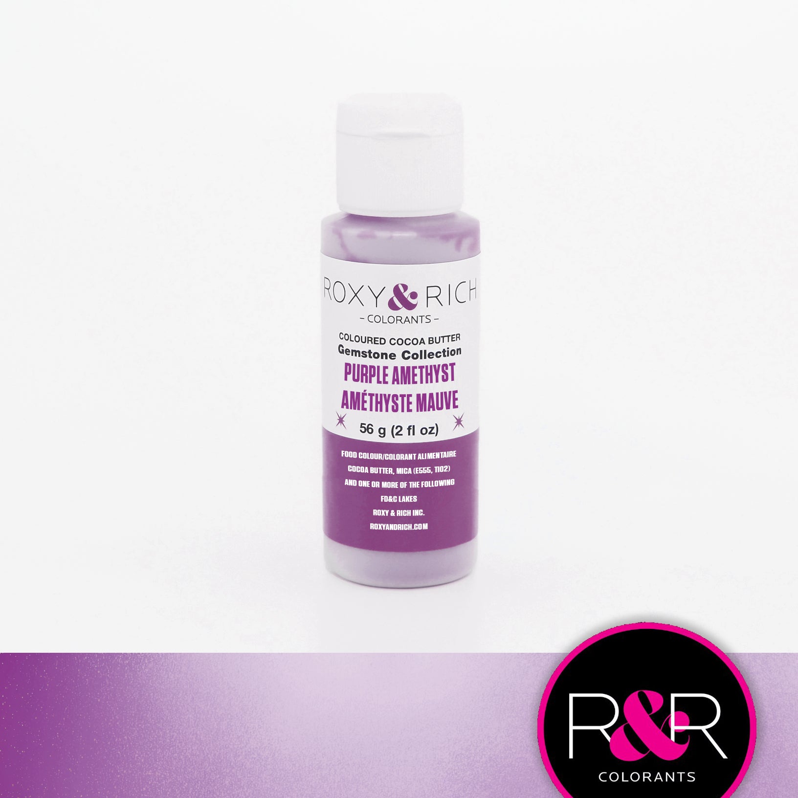Roxy & Rich Gemstone Cocoa Butter Purple Amethyst (#BG2-008) - 2 OZ - Papagino Foods Inc.