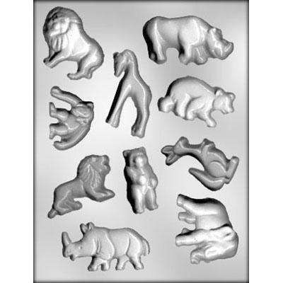 ZOO ANIMAL ASSORTMENT CHOCOLATE MOLD Product #90-11184 - Papagino Foods Inc.