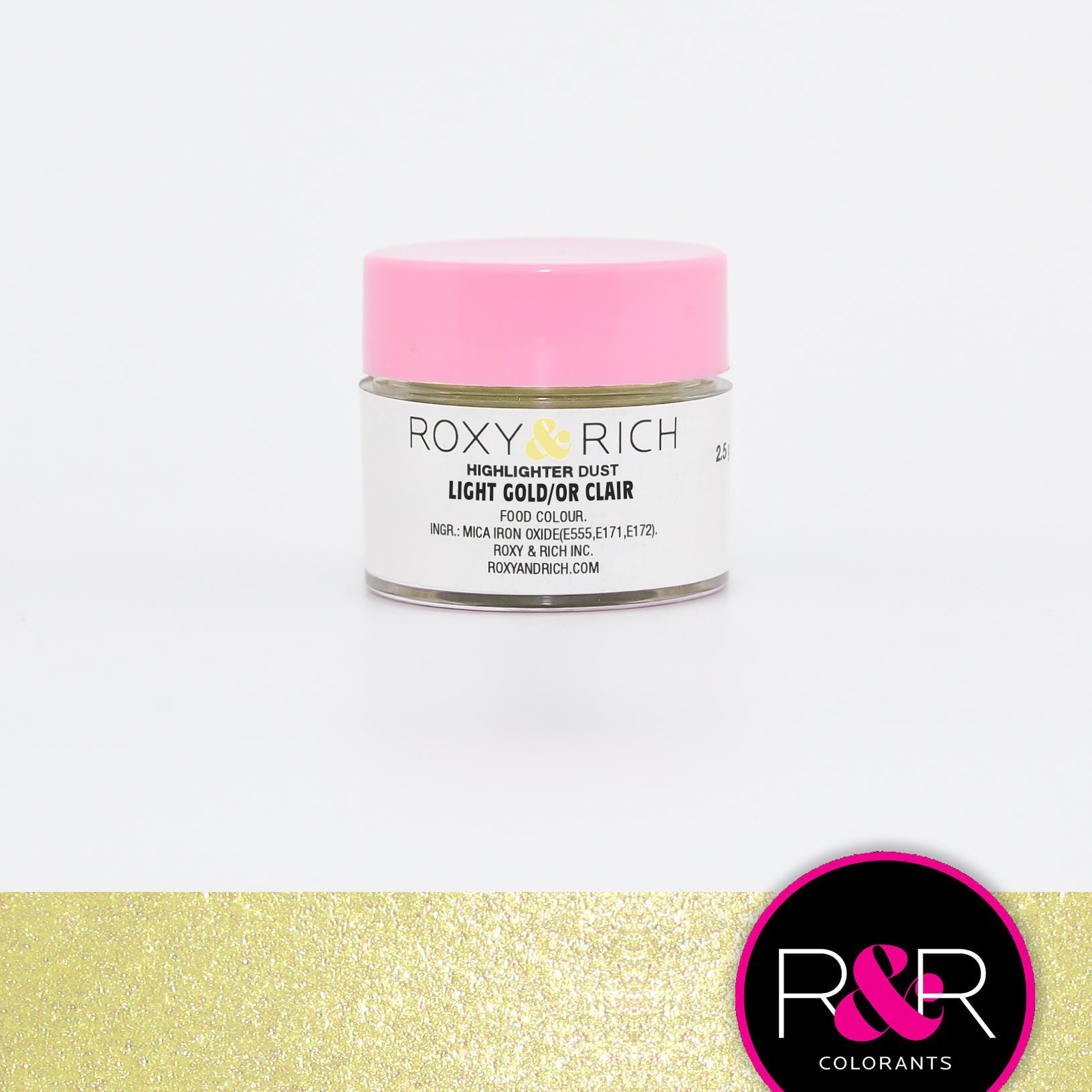 Roxy & Rich Highlighter Dust Light Gold (# G2-002) - 2.5 G - Papagino Foods Inc.