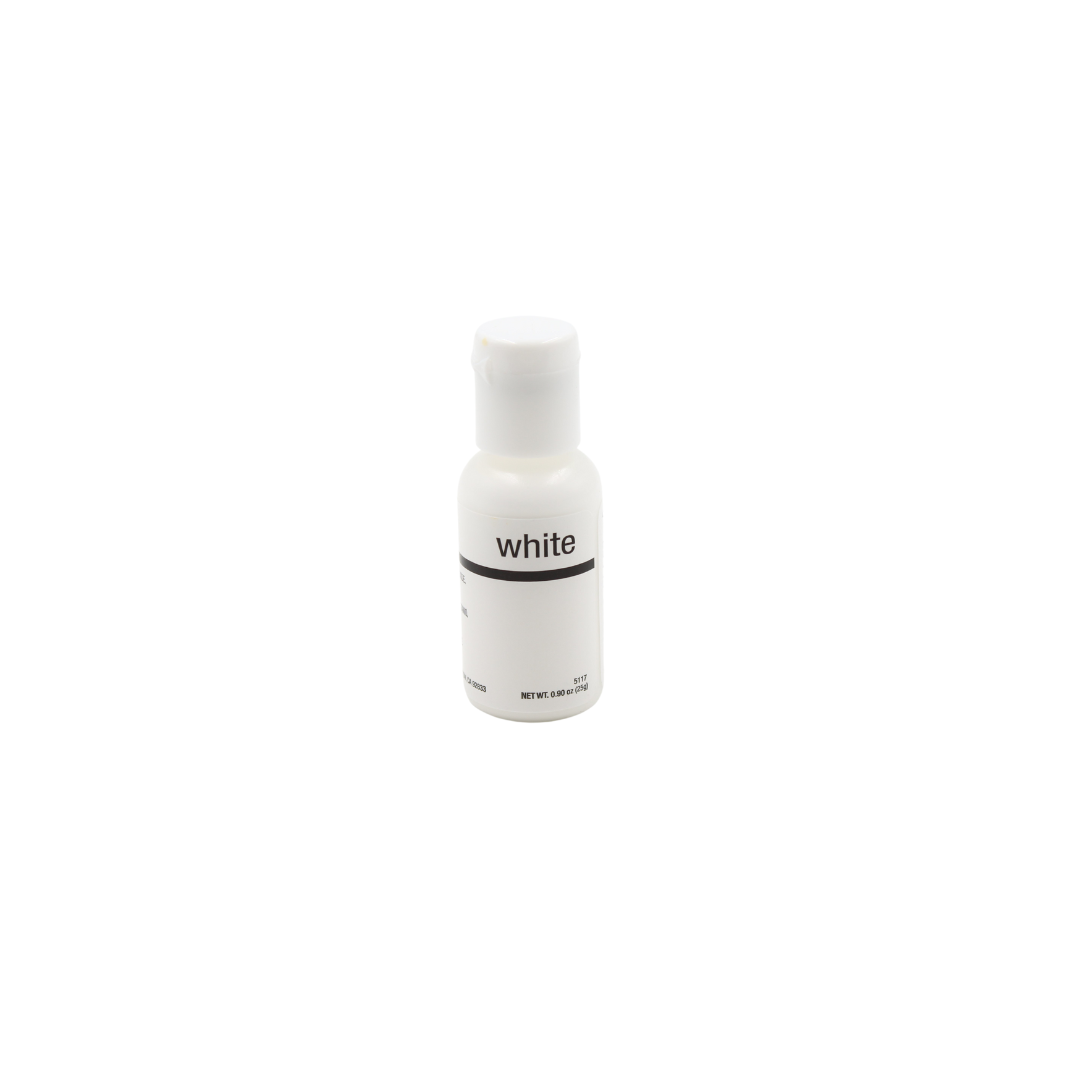 Chefmaster Bright White Liqua-Gel Food Coloring (# 5117) 0.90 OZ - Papagino Foods Inc.