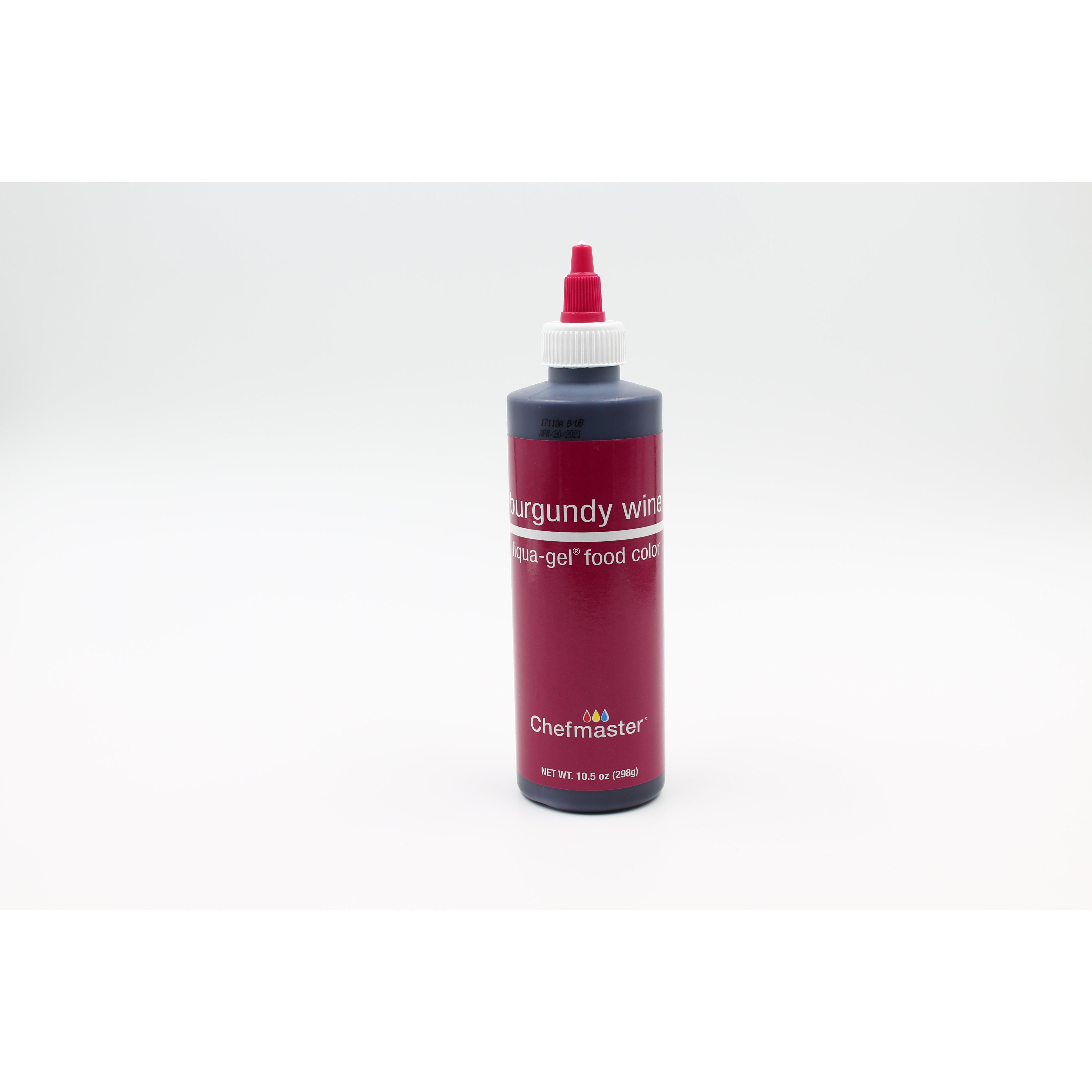 Chefmaster Burgundy Wine Liqua-Gel Food Coloring (# 5455) 10.5 OZ - Papagino Foods Inc.