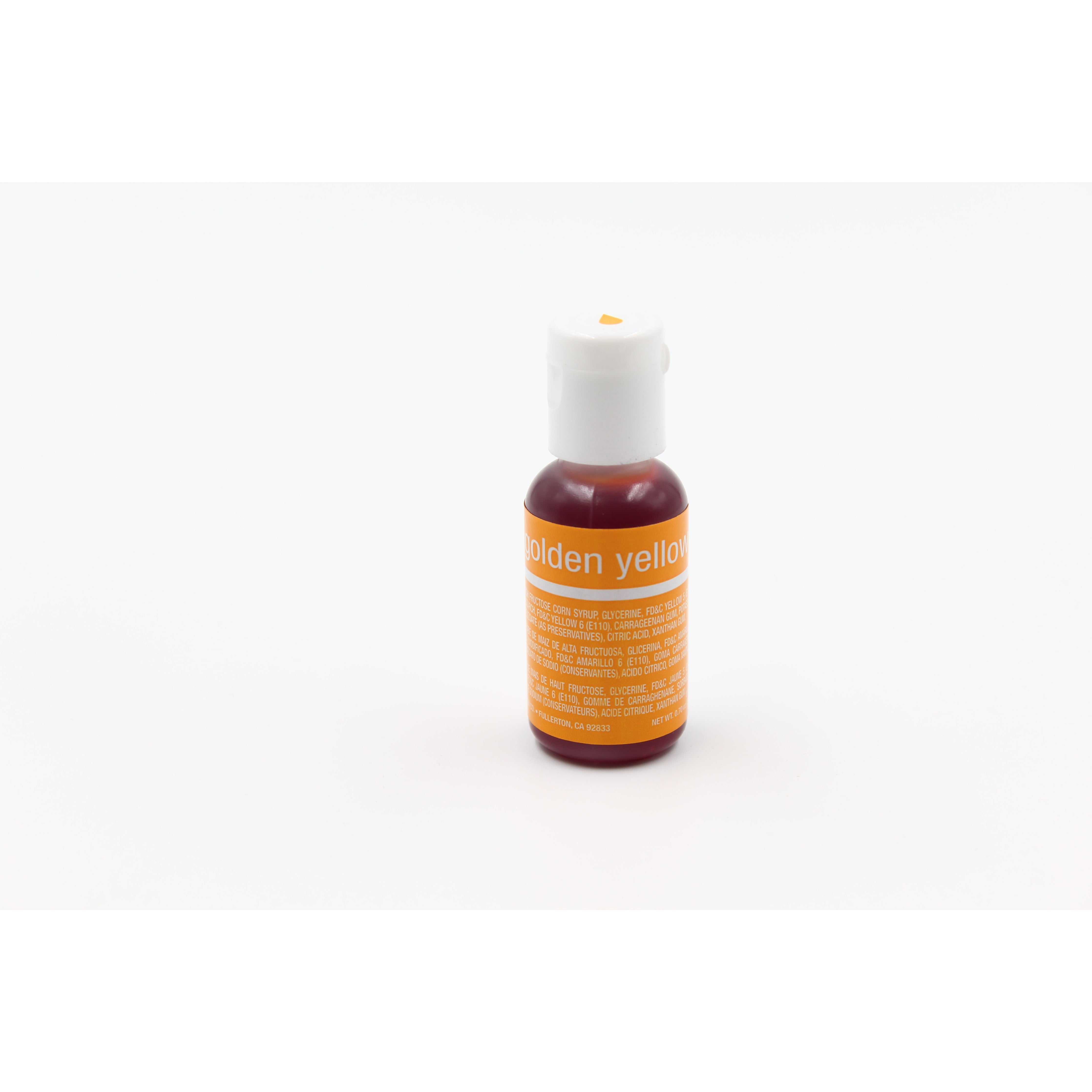 Chefmaster Golden Yellow (EGG) Liqua-Gel Food Coloring (# 5141) 0.70 OZ - Papagino Foods Inc.