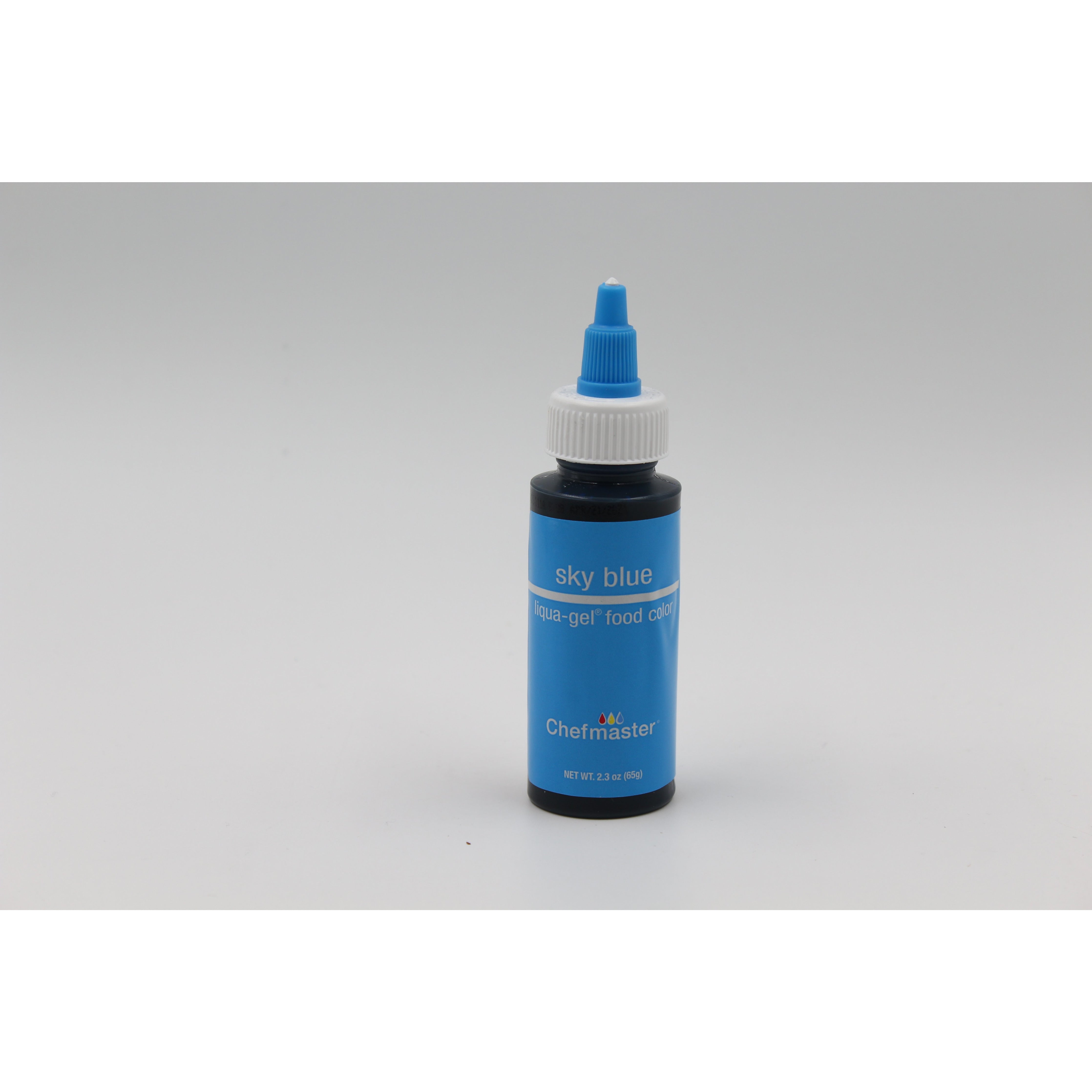 Chefmaster Sky Blue Liqua-Gel Food Coloring (# 5016) 2.3 OZ - Papagino Foods Inc.