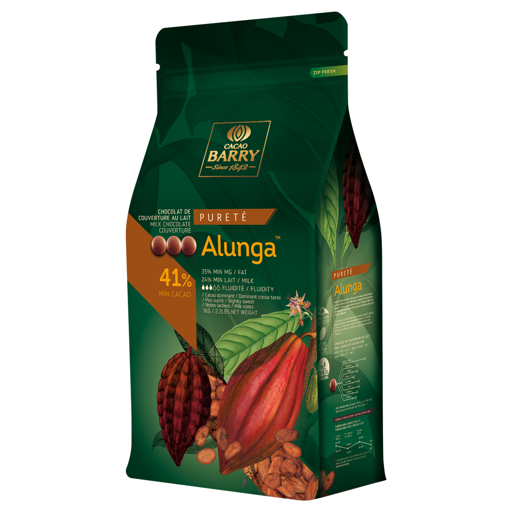 Cocoa Barry Alunga Milk Chocolate 41% - Papagino Foods Inc.