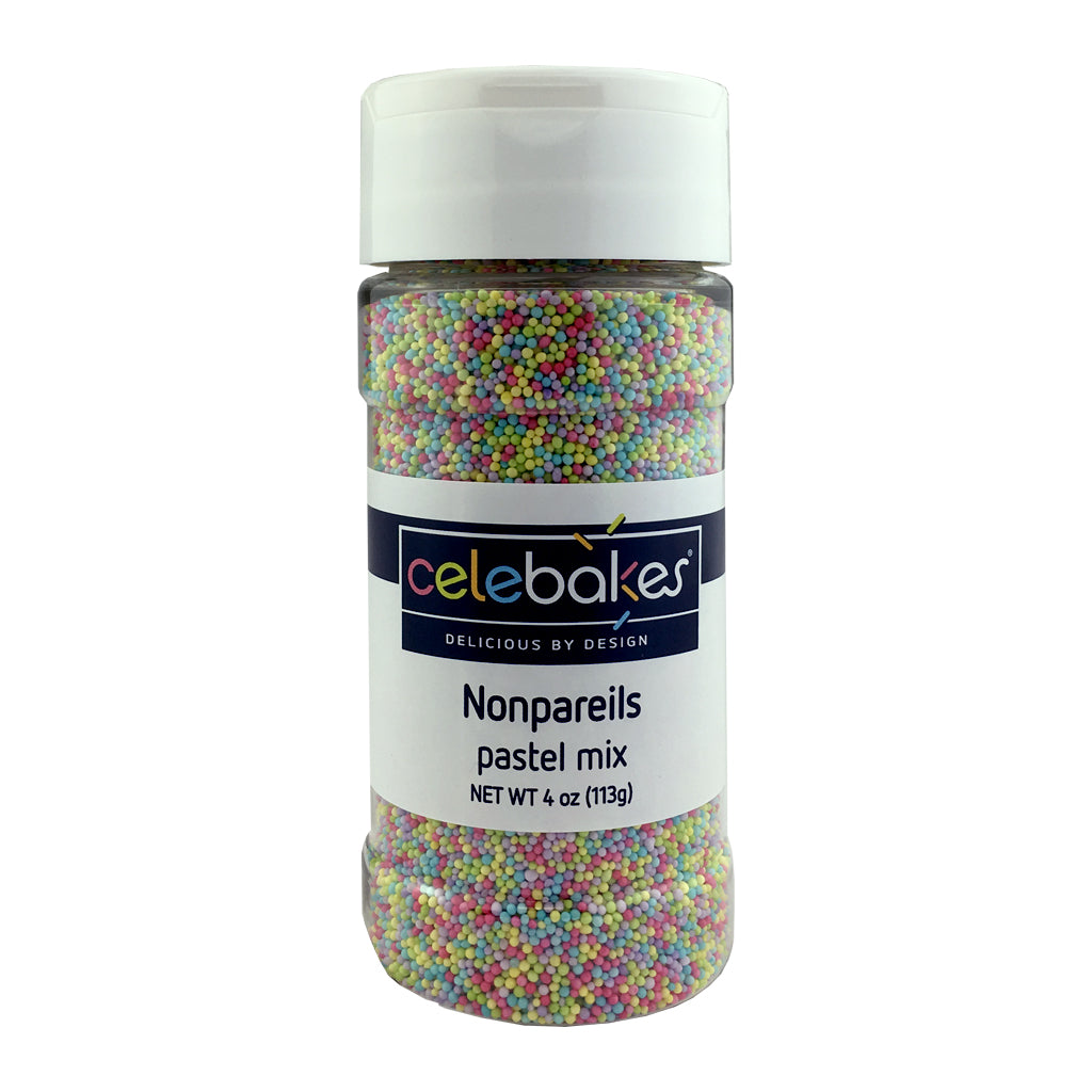 Pastel Tiny Mix Nonpareils, 4 oz. Product - Papagino Foods Inc.