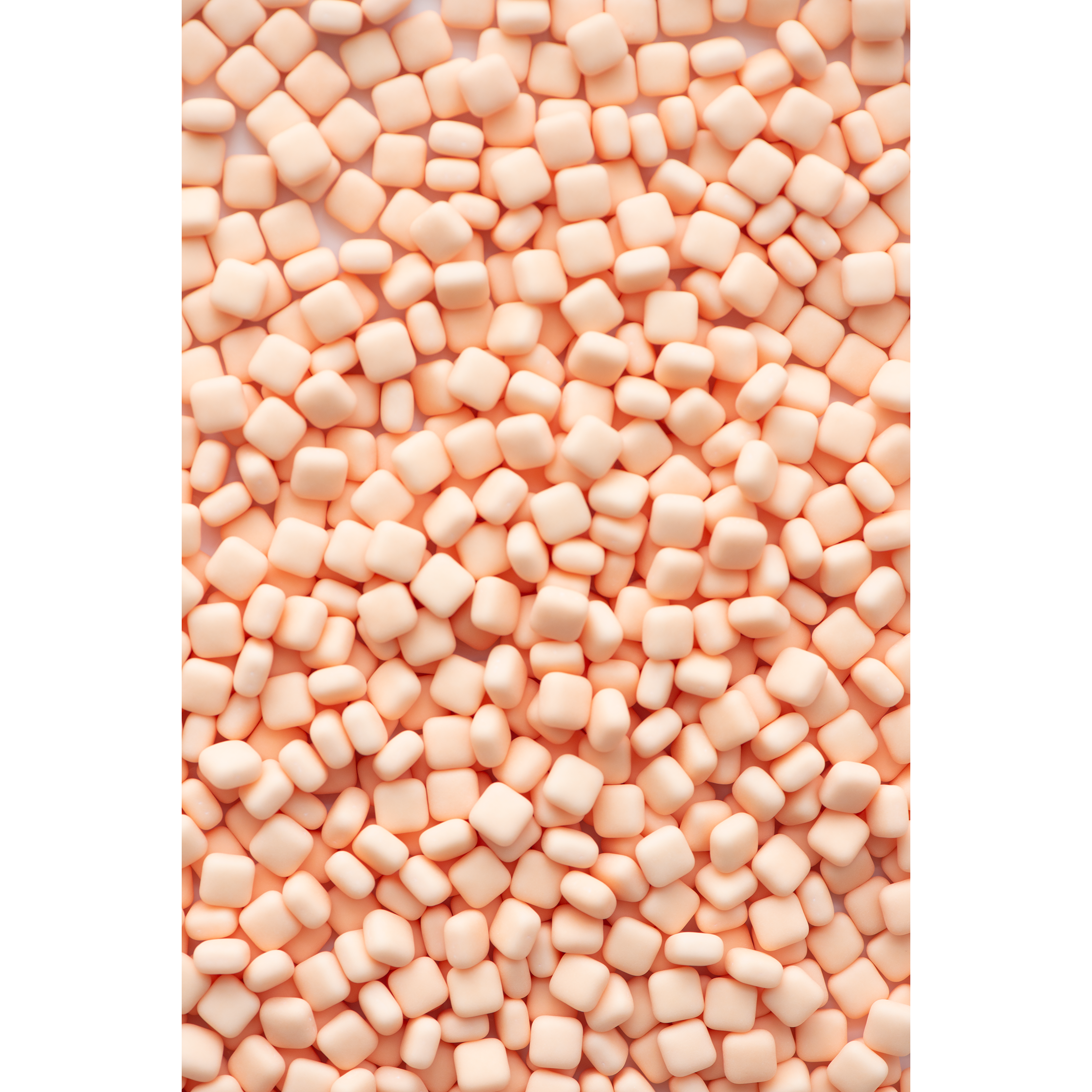PASSION PEACH Matte Sugar Squares BBD **FEB 2022** 4 oz Bottle (1/2 cup/NET WT 3.5oz/100g) Sweetapolita - Papagino Foods Inc.